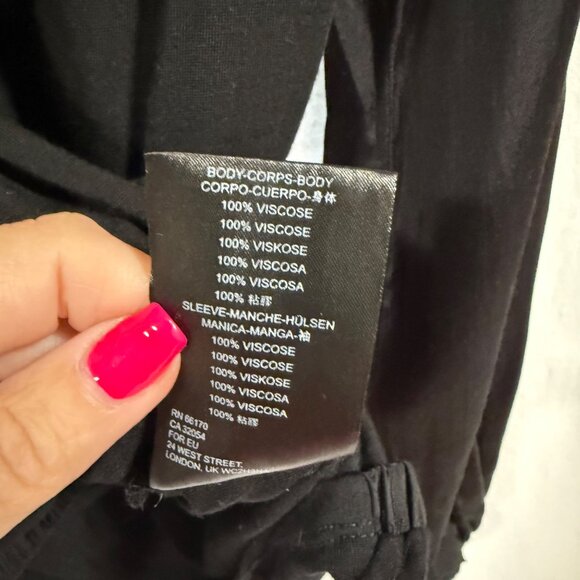 Anthropologie Kesia Surplice Black Blouse Size M - Picture 7 of 10